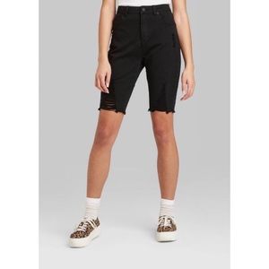 High Rise Jean biker short